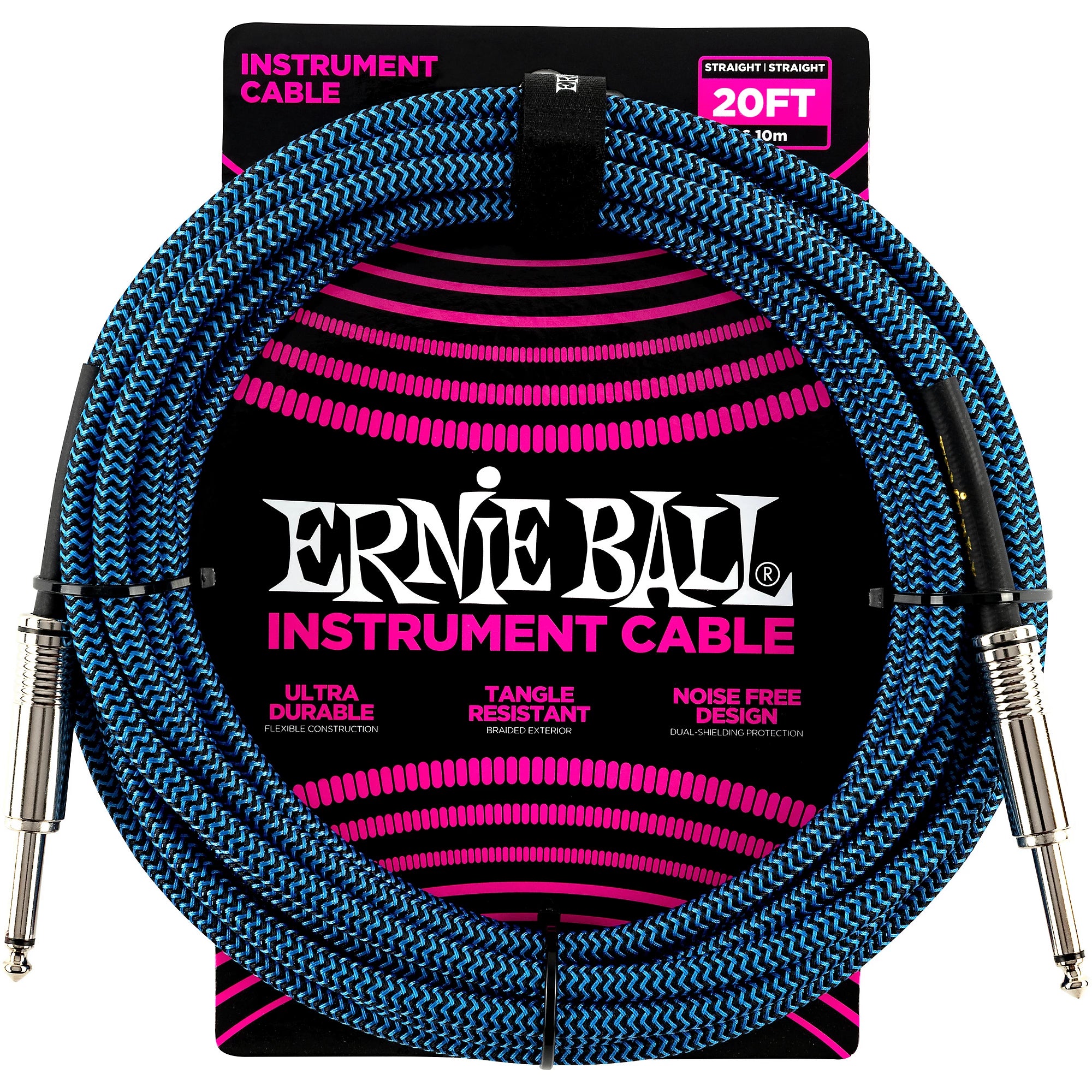 Prestige Picks® 1/4 in. Braided TS Mono Instrument Cable - Blue