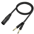 LW Essentials® Basic XLR Male to Dual 1/4 in. Male TS Mono Cable