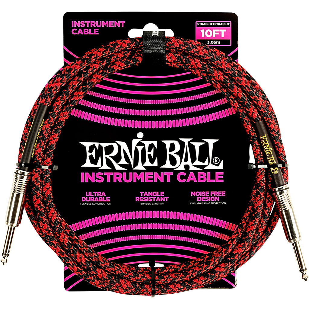 Prestige Picks® 1/4 in. Braided TS Mono Instrument Cable - Red