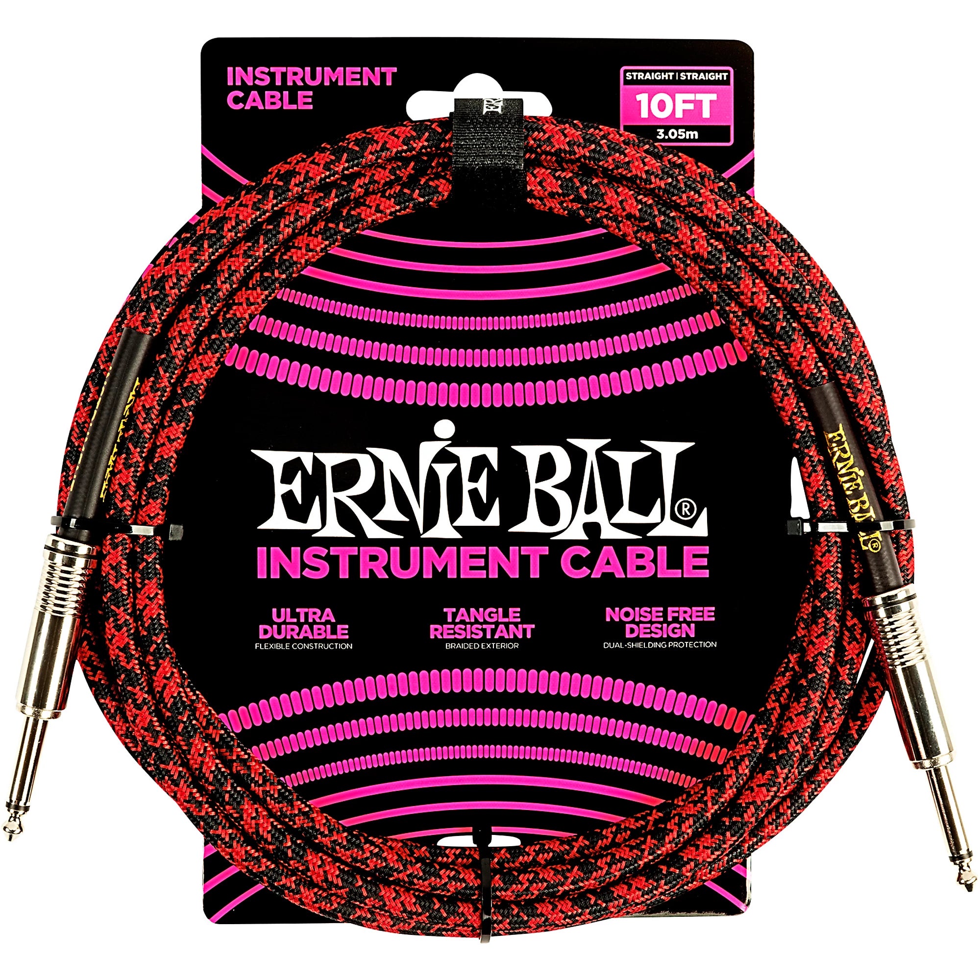 Prestige Picks® 1/4 in. Braided TS Mono Instrument Cable - Red
