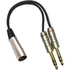 LW Essentials® Basic XLR Male to Dual 1/4 in. Male TRS Stereo Cable