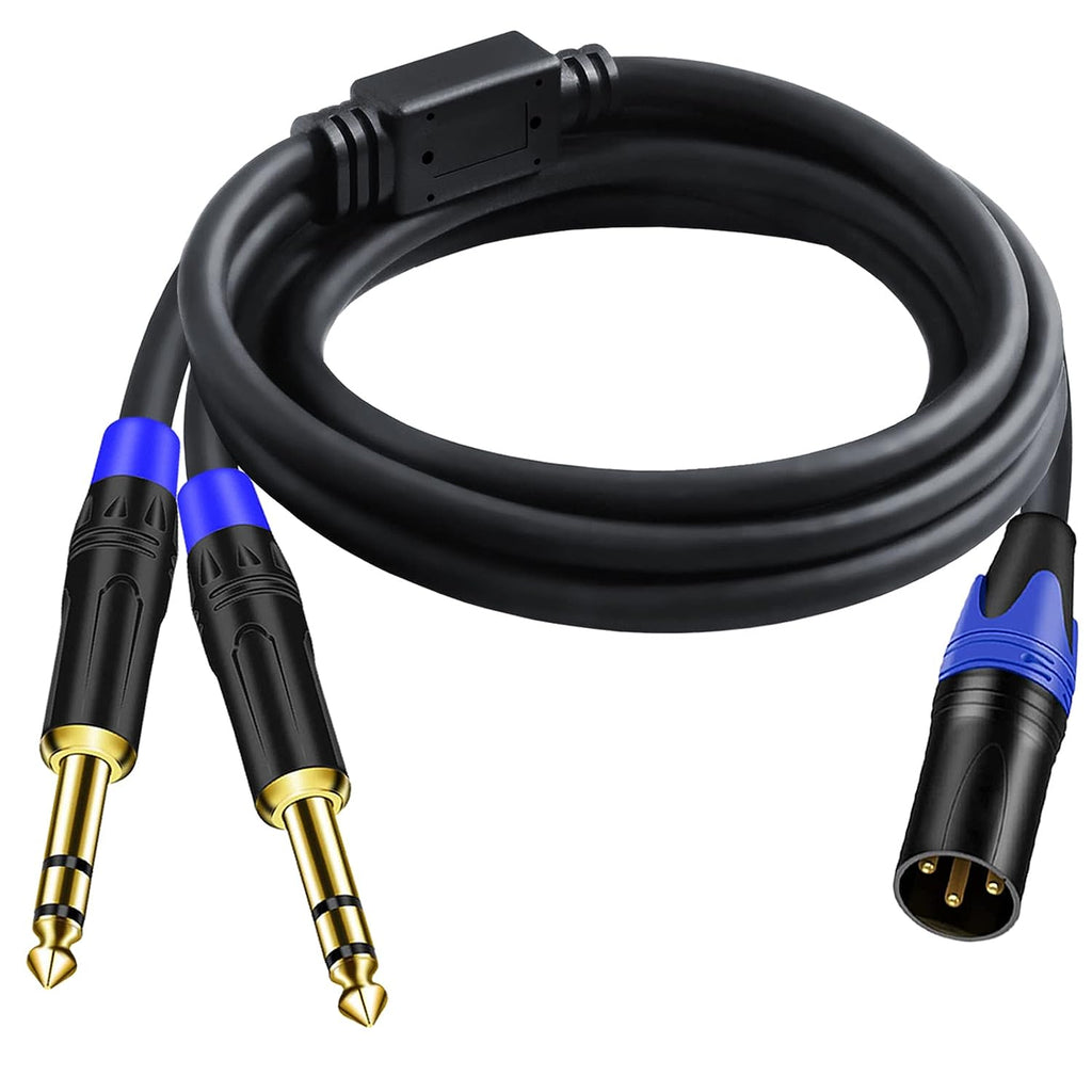 LW Essentials® Basic XLR Male to Dual 1/4 in. Male TRS Stereo Cable
