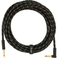 Prestige Picks® 1/4 in. Braided TS Mono Instrument Cable (Straight + Right-Angle) - Black