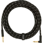 Prestige Picks® 1/4 in. Braided TS Mono Instrument Cable (Straight + Right-Angle) - Black