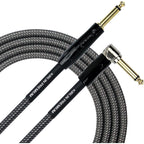 Prestige Picks® 1/4 in. Braided TS Mono Instrument Cable (Straight + Right-Angle) - Grey