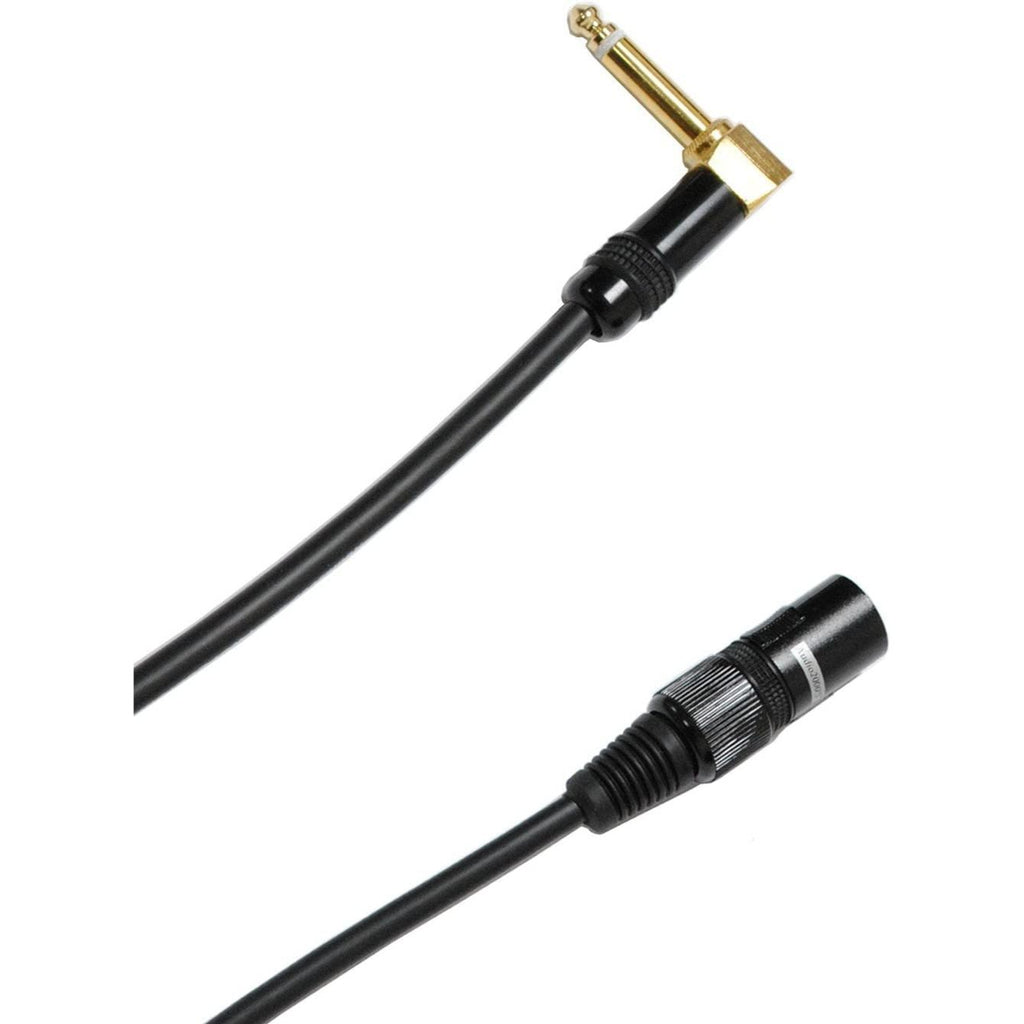 LW Essentials® Basic XLR Male to 1/4 in. Male TS Mono Cable (Straight + Right-Angle)