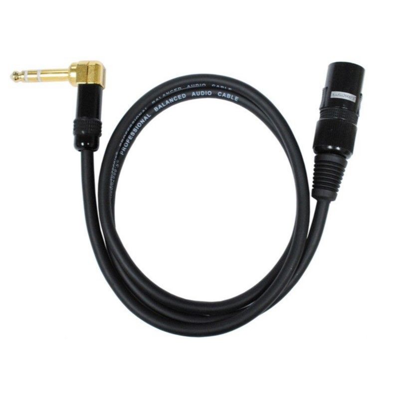 LW Essentials® Basic XLR Male to 1/4 in. Male TS Mono Cable (Straight + Right-Angle)