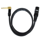 LW Essentials® Basic XLR Male to 1/4 in. Male TS Mono Cable (Straight + Right-Angle)