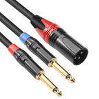 LW Essentials® Basic XLR Male to Dual 1/4 in. Male TS Mono Cable