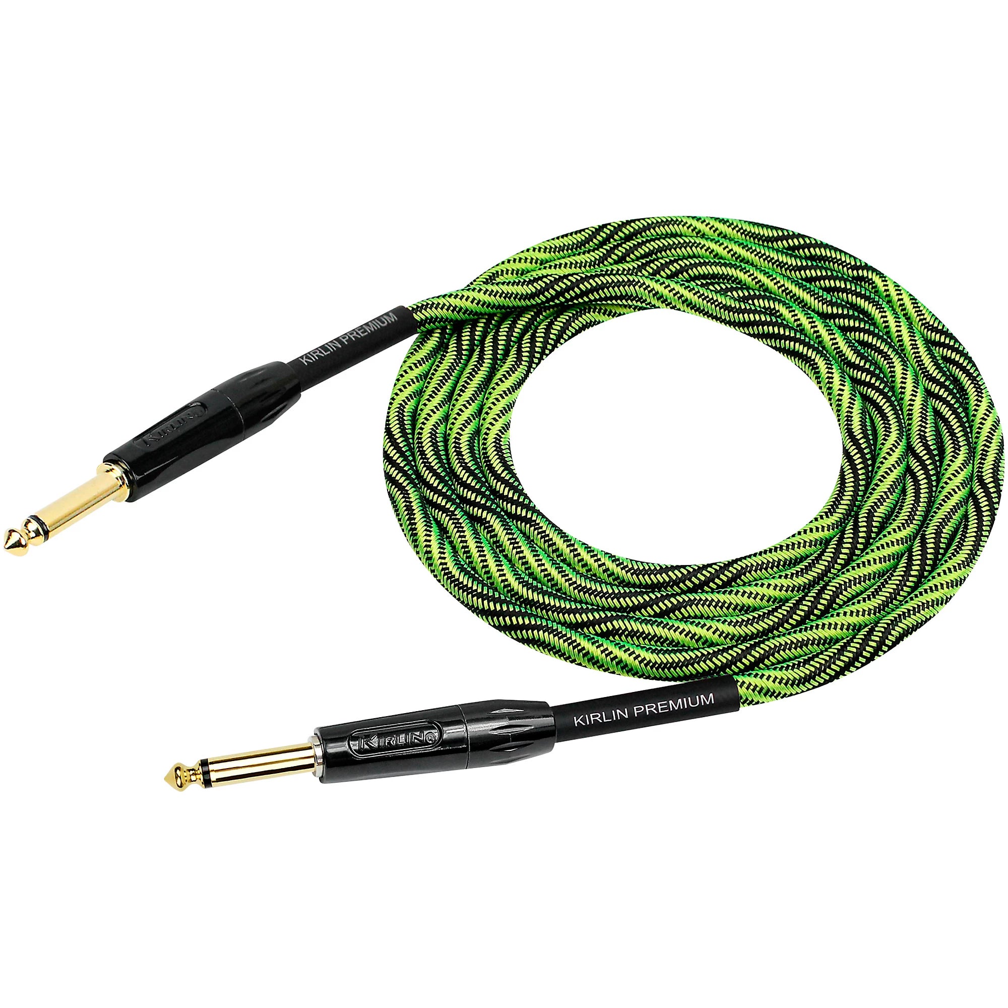 Prestige Picks® 1/4 in. Braided TS Mono Instrument Cable - Green