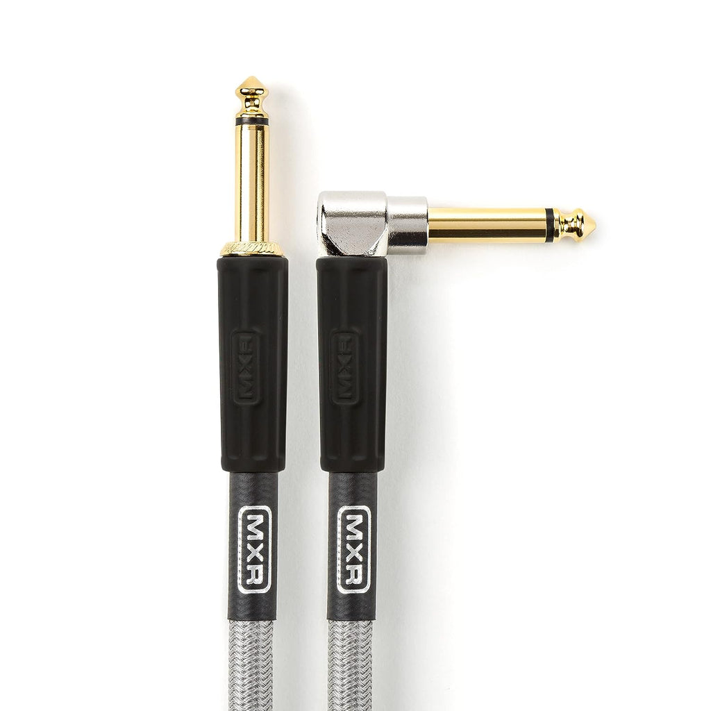 Prestige Picks® 1/4 in. Braided TS Mono Instrument Cable (Straight + Right-Angle) - Grey