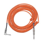 Prestige Picks® 1/4 in. Coiled TS Mono Instrument Cable (Straight + Right-Angle) - Orange