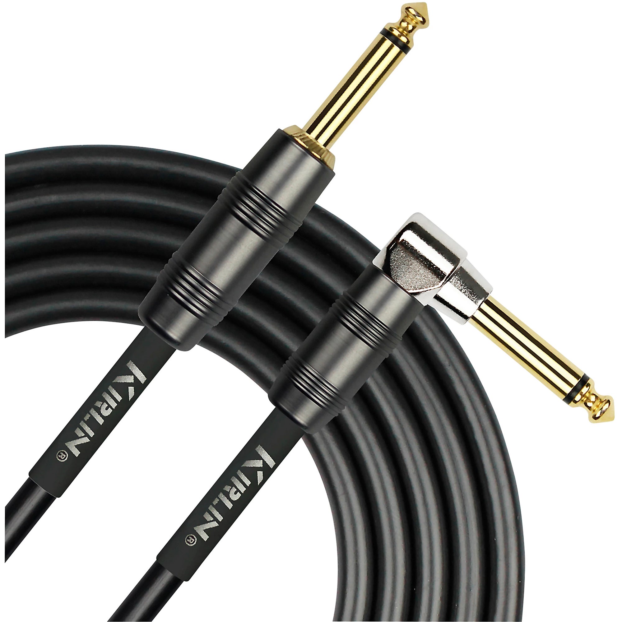 Prestige Picks® 1/4 in. Standard TS Mono Instrument Cable (Straight + Right-Angle) - Black
