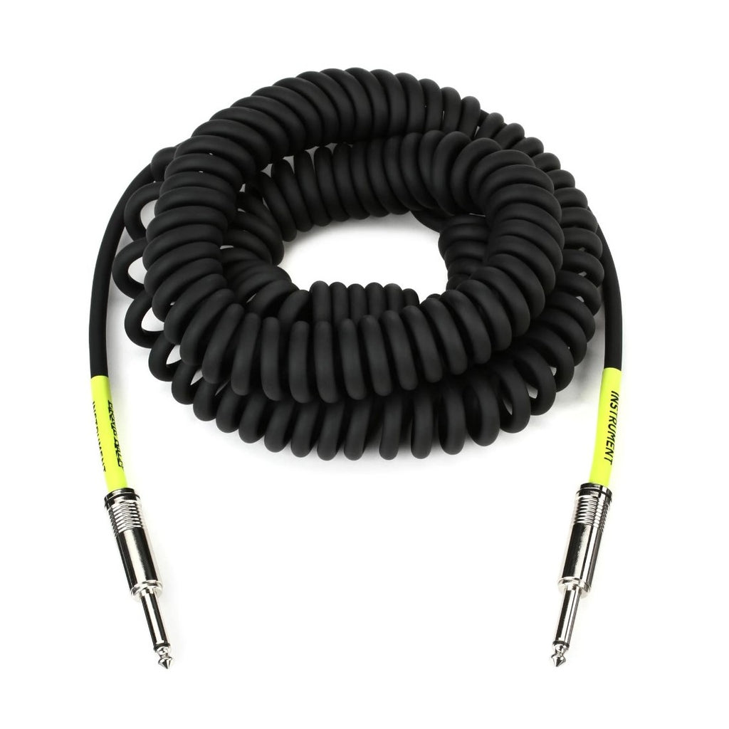 Prestige Picks® 1/4 in. Coiled TS Mono Instrument Cable - Black