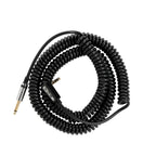 Prestige Picks® 1/4 in. Coiled TS Mono Instrument Cable (Straight + Right-Angle) - Black