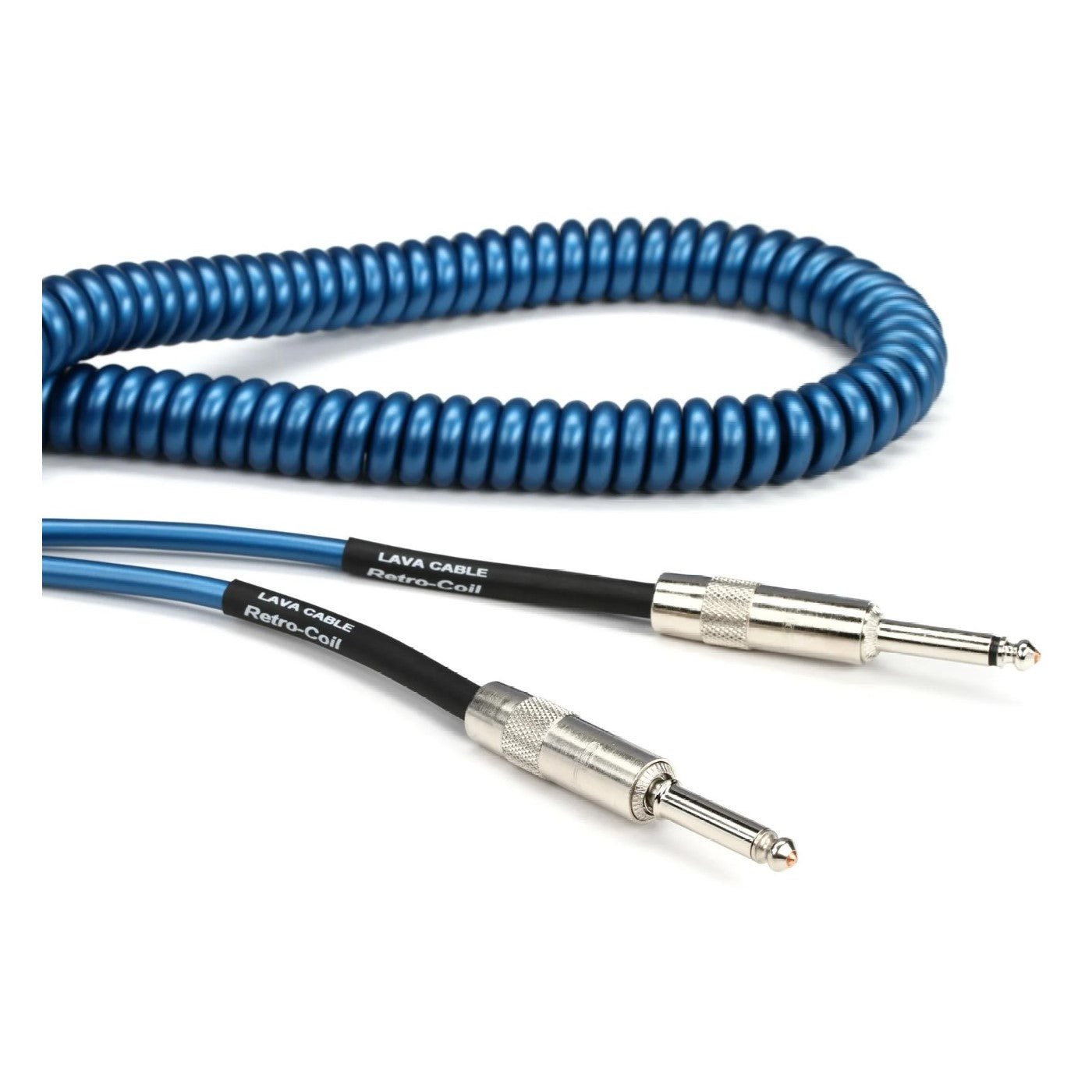 Prestige Picks® 1/4 in. Coiled TS Mono Instrument Cable - Blue