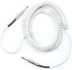 Prestige Picks® 1/4 in. Coiled TS Mono Instrument Cable - White