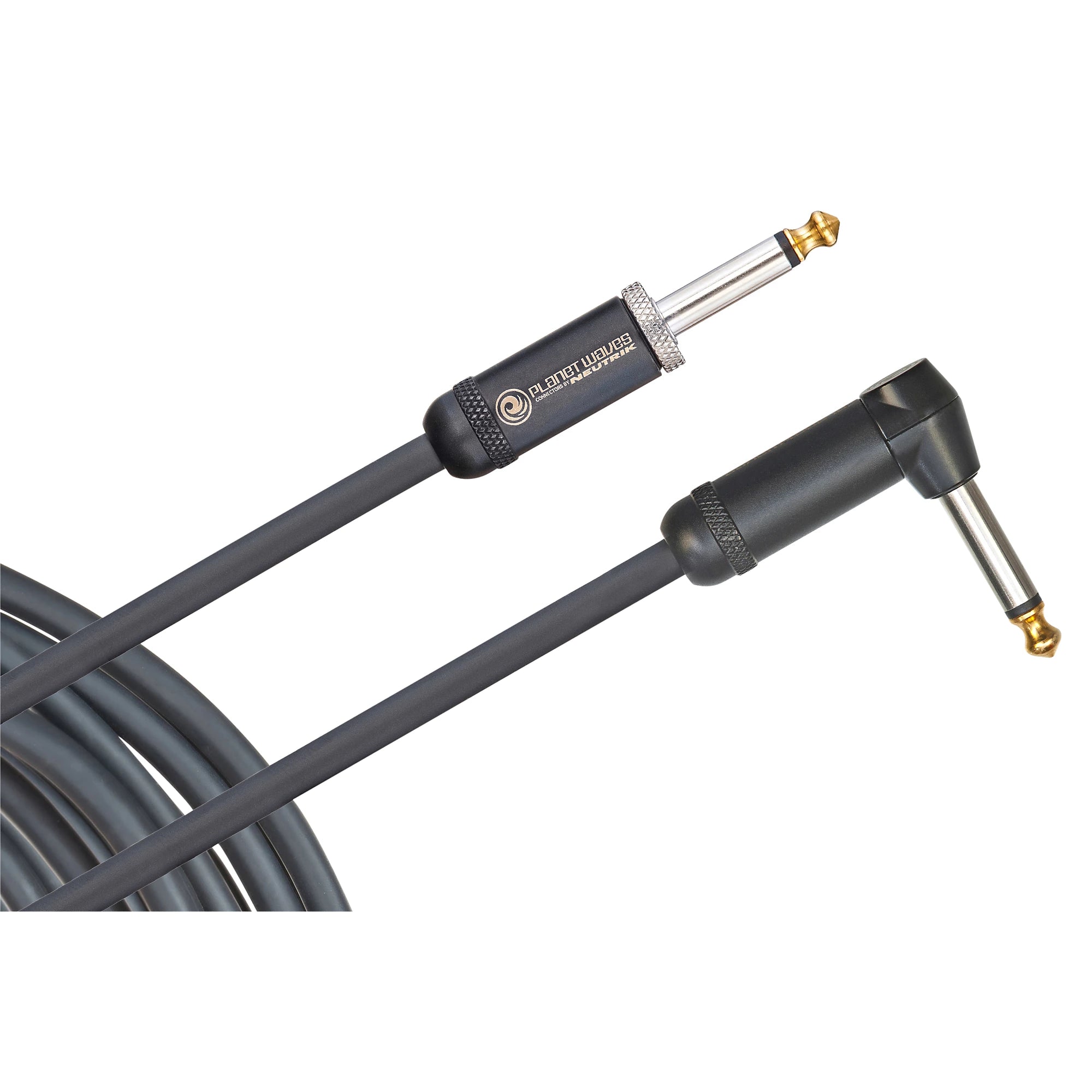 Prestige Picks® 1/4 in. Standard TS Mono Instrument Cable (Straight + Right-Angle) - Black