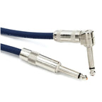 Prestige Picks® 1/4 in. Standard TS Mono Instrument Cable (Straight + Right-Angle) - Blue