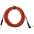 Prestige Picks® 1/4 in. Braided TS Mono Instrument Cable (Straight + Right-Angle) - Orange