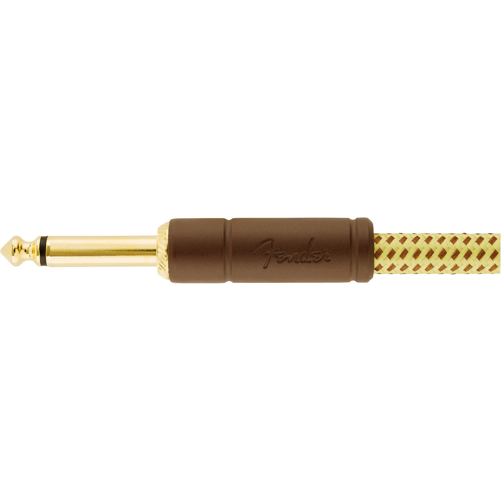 Prestige Picks® 1/4 in. Braided TS Mono Instrument Cable (Straight + Right-Angle) - Yellow