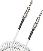 Prestige Picks® 1/4 in. Coiled TS Mono Instrument Cable - White