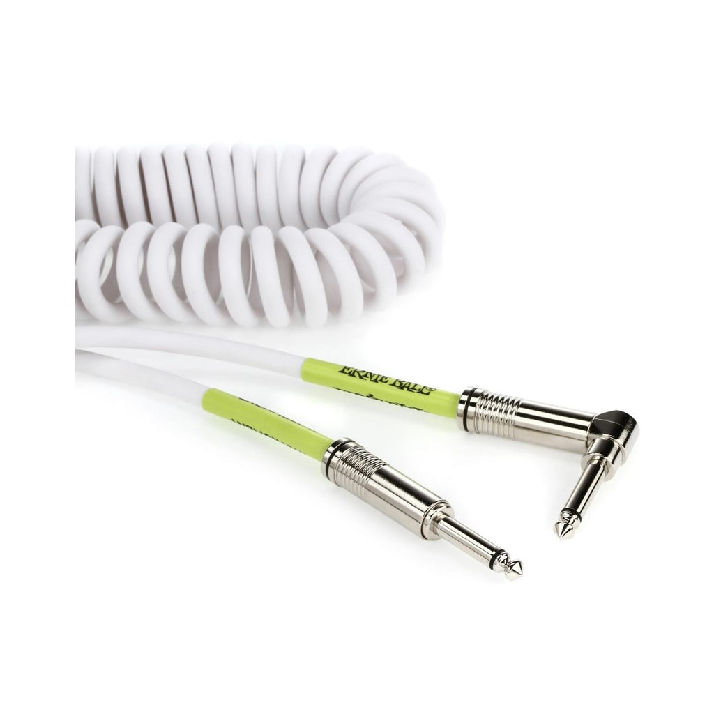 Prestige Picks® 1/4 in. Coiled TS Mono Instrument Cable - White