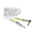 Prestige Picks® 1/4 in. Coiled TS Mono Instrument Cable - White