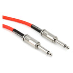 Prestige Picks® 1/4 in. Standard TS Mono Instrument Cable - Red