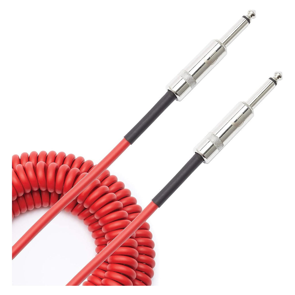 Prestige Picks® 1/4 in. Coiled TS Mono Instrument Cable - Red