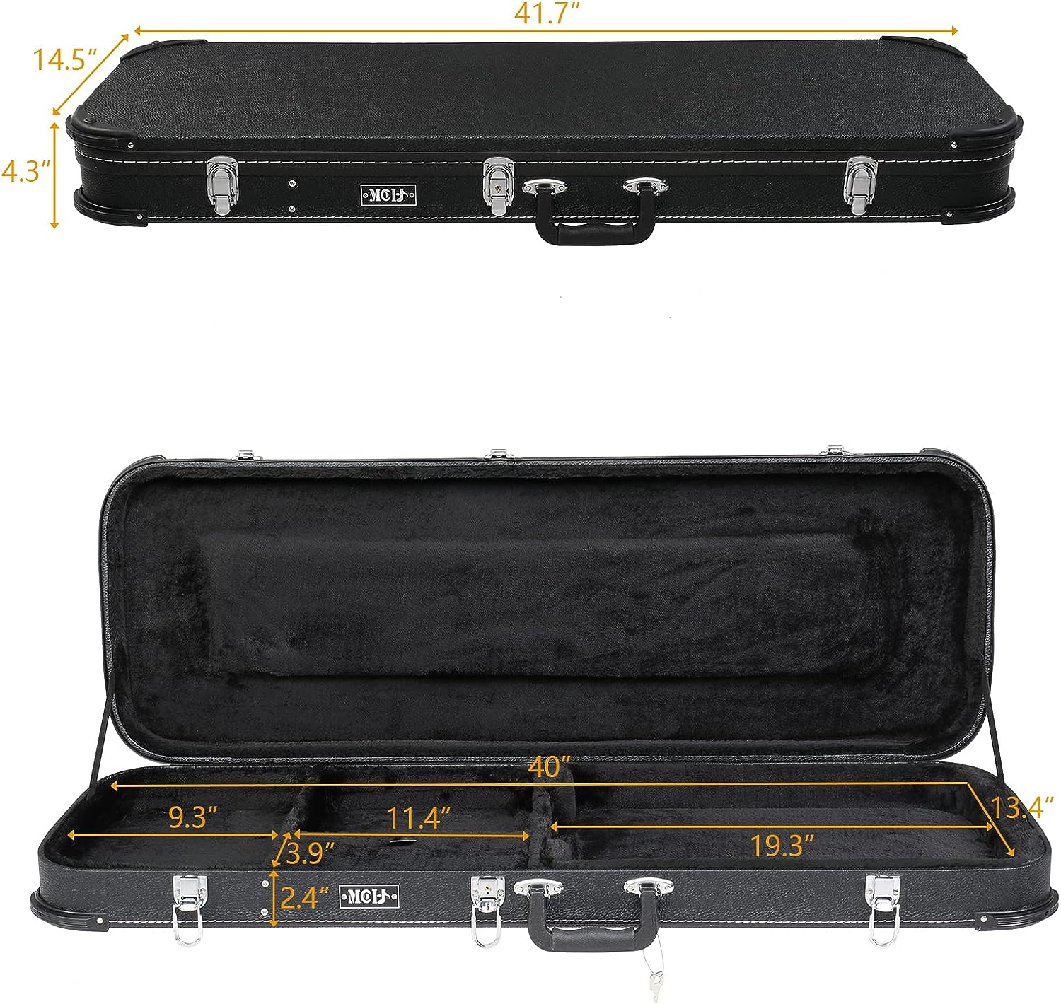 LW Essentials® Basic Electric/ Bass Guitar Hard Shell Case