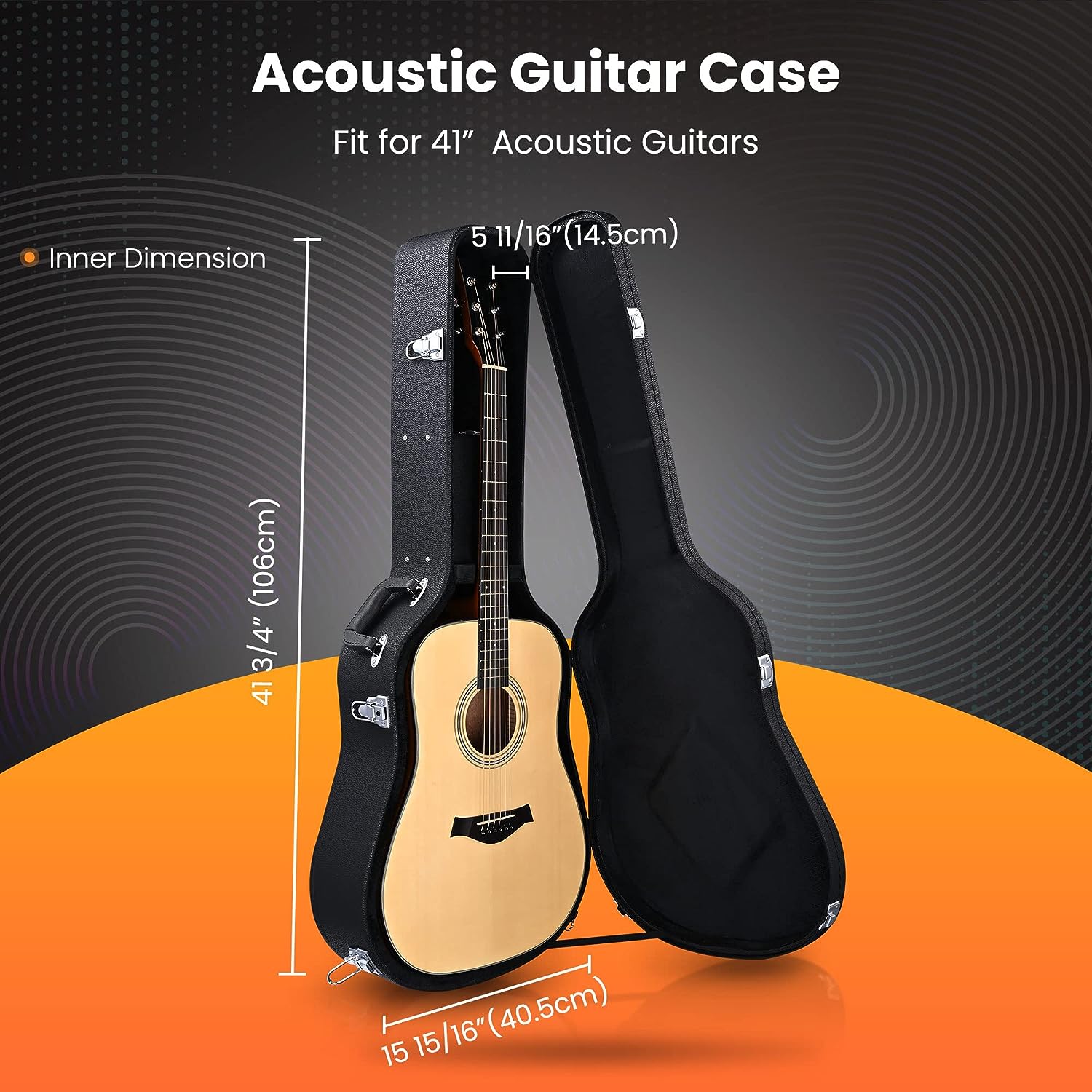 LW Essentials® Premium Acoustic Guitar Hard Shell Case