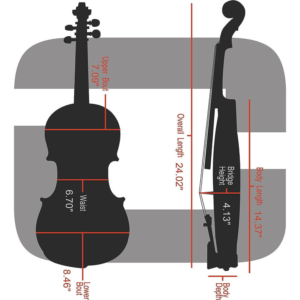 LW Essentials® Premium Rectangular 4/4 Violin Hard Shell Case