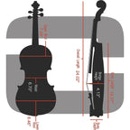 LW Essentials® Premium Rectangular 4/4 Violin Hard Shell Case