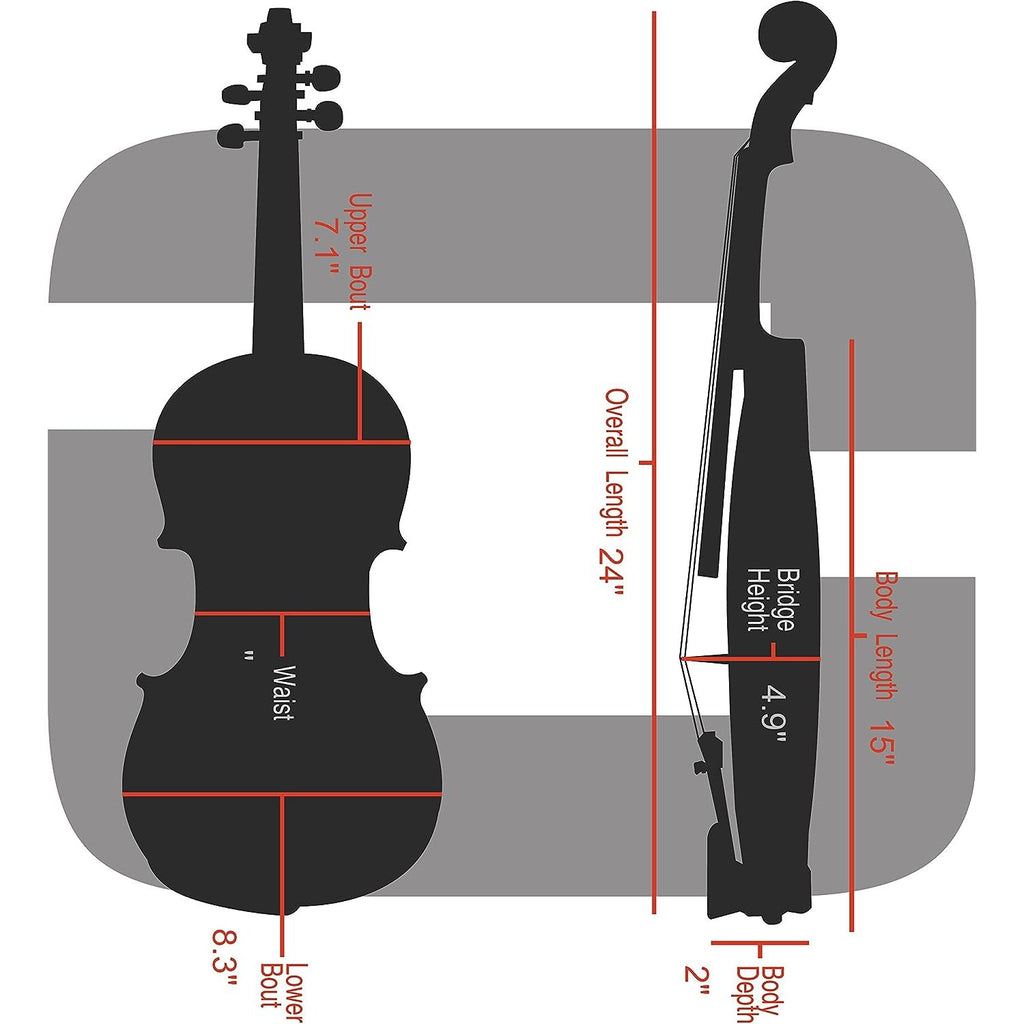 LW Essentials® Premium Violin Hard Shell Case with Backpack Straps