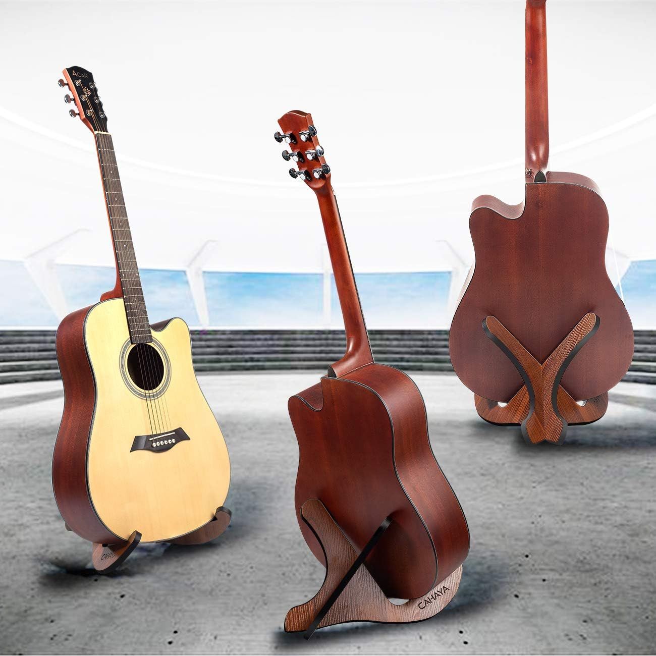 LW Essentials® Basic 2-Piece Wooden Guitar Stand