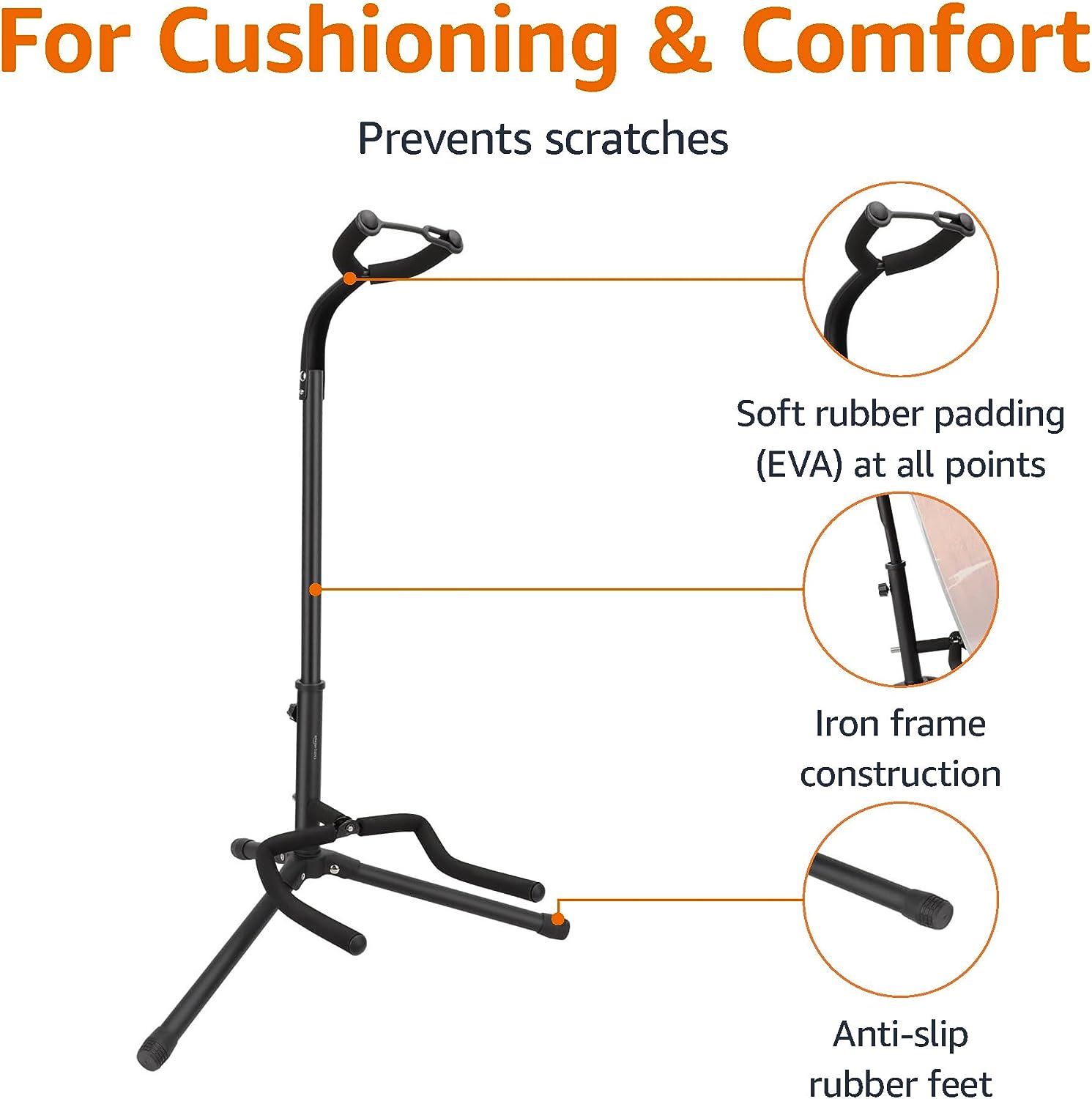 LW Essentials® Basic Guitar Stand with Neck Brace