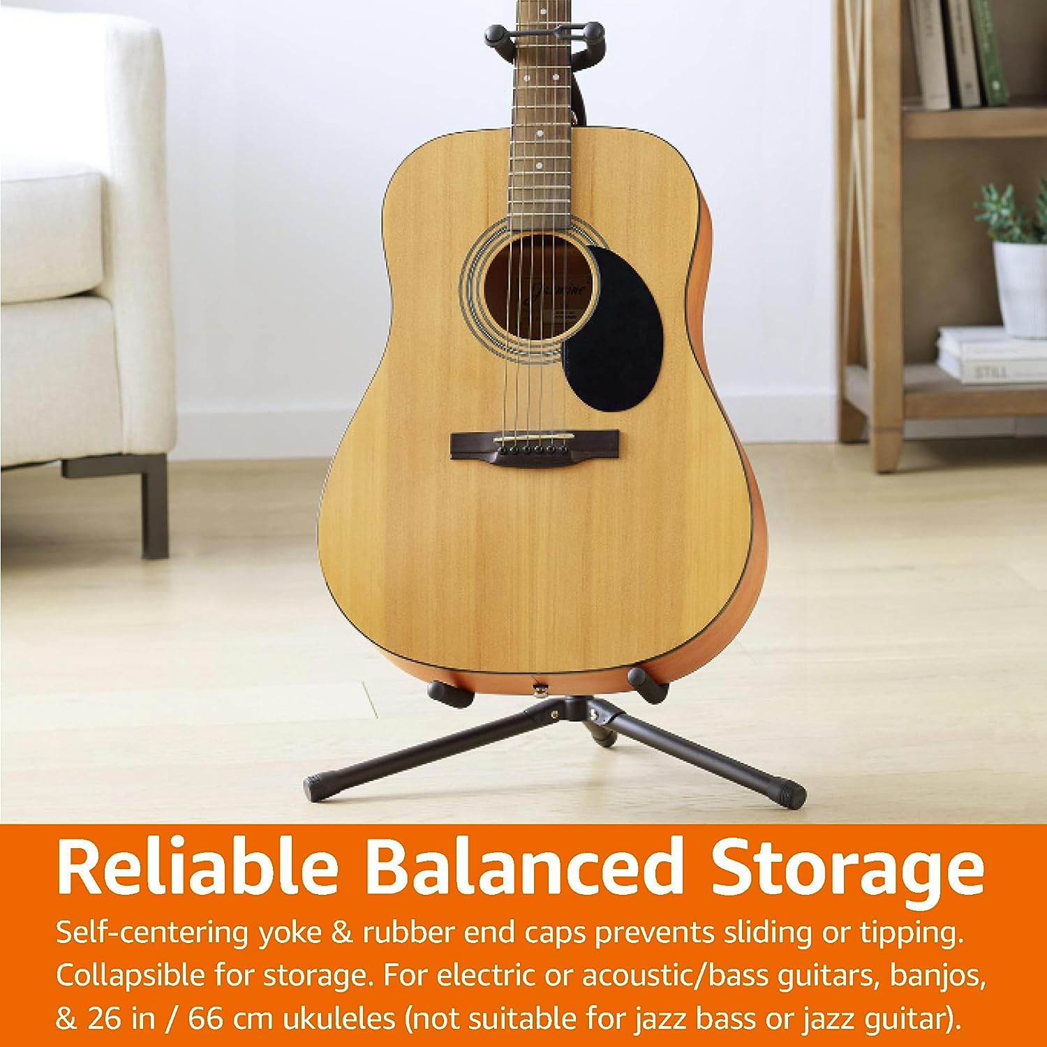 LW Essentials® Basic Guitar Stand with Neck Brace