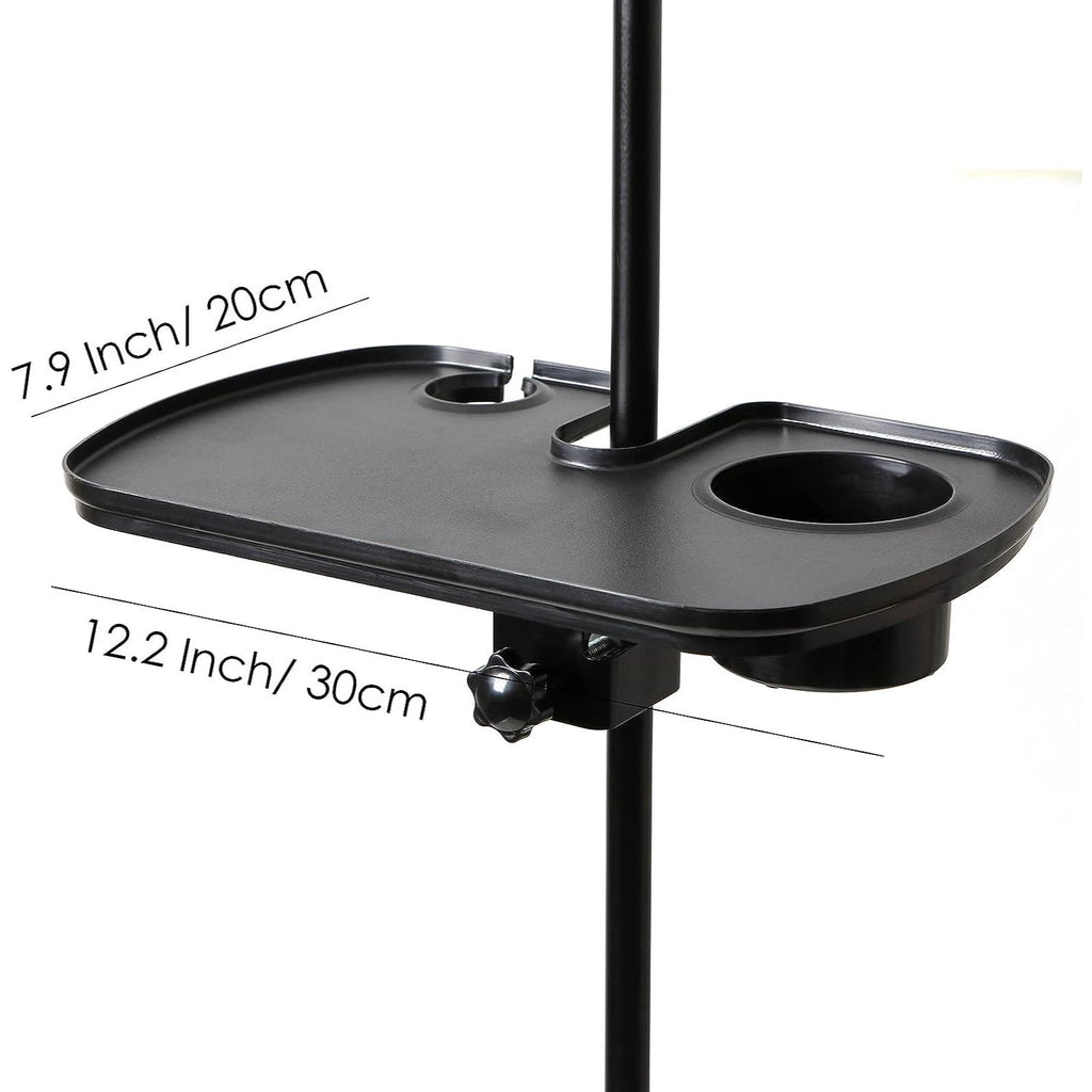 LW Essentials® Basic Tray for Microphone Stand with Mic & Drink Holder