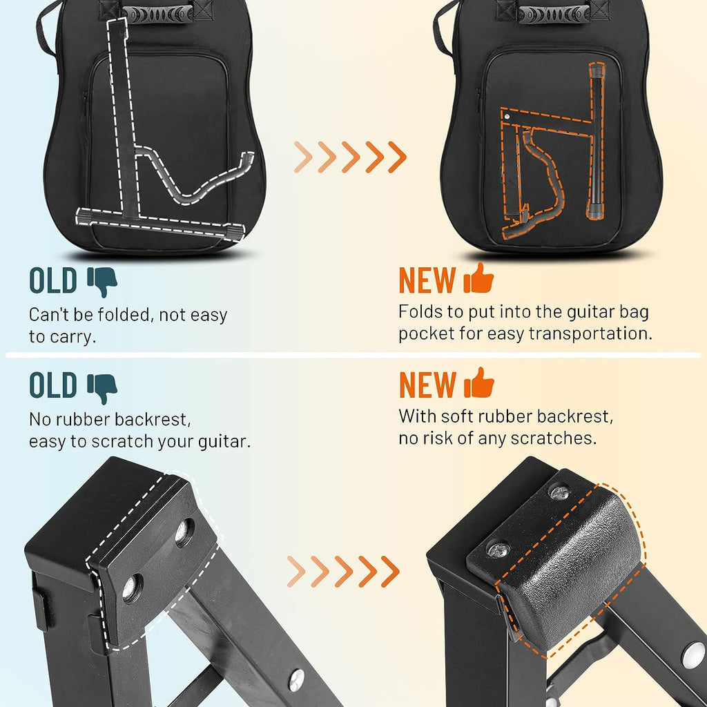 LW Essentials® Premium Collapsible Guitar Stand - A-Frame