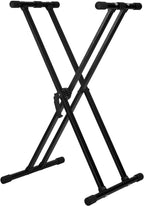 LW Essentials® Basic Keyboard Stand - Adjustable Double-Braced X-Style