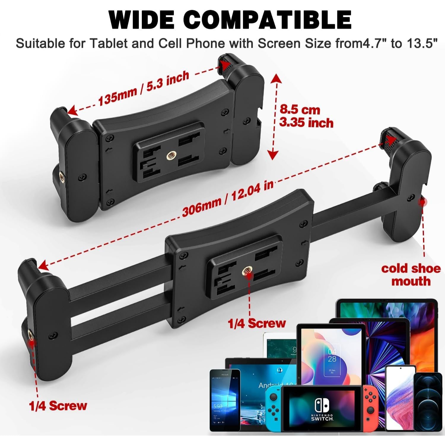 LW Essentials® Basic Tablet Holder for Microphone Stand
