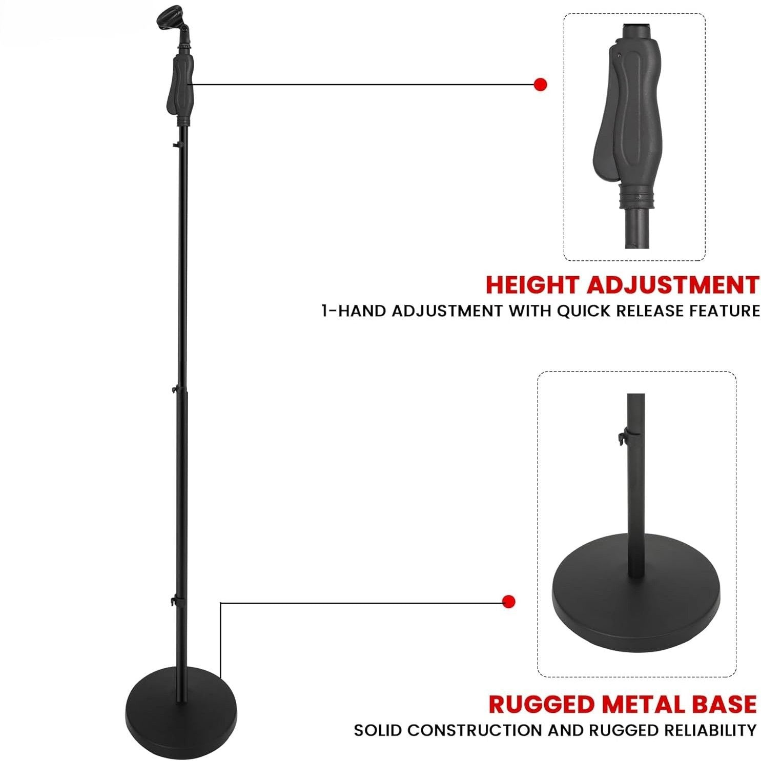 LW Essentials® Premium Microphone Stand