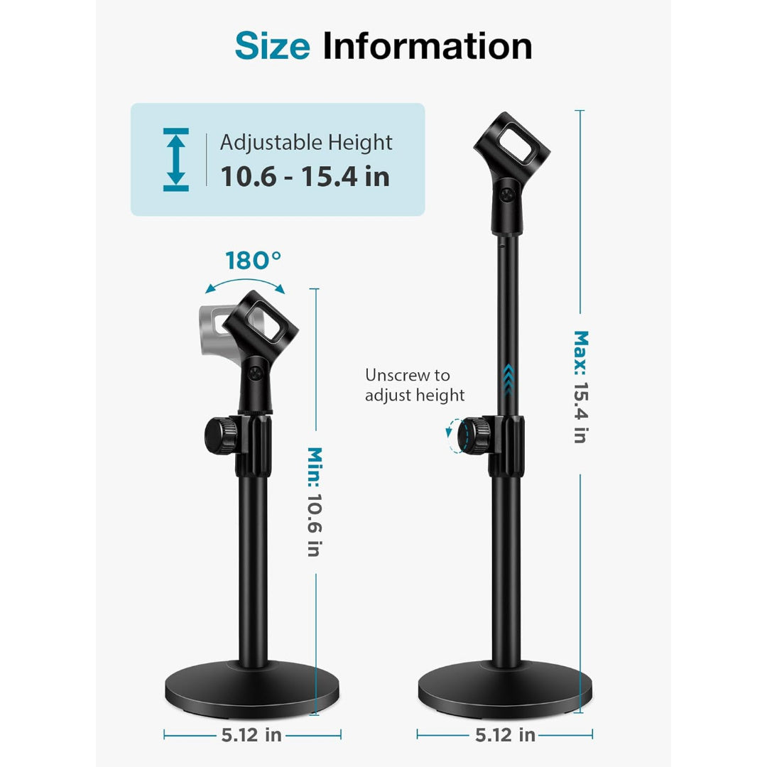 LW Essentials® Premium Microphone Desk Stand