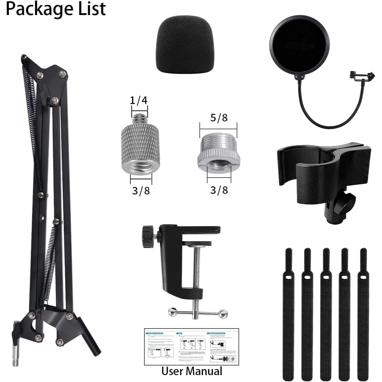 LW Essentials® Premium Microphone Desk Stand