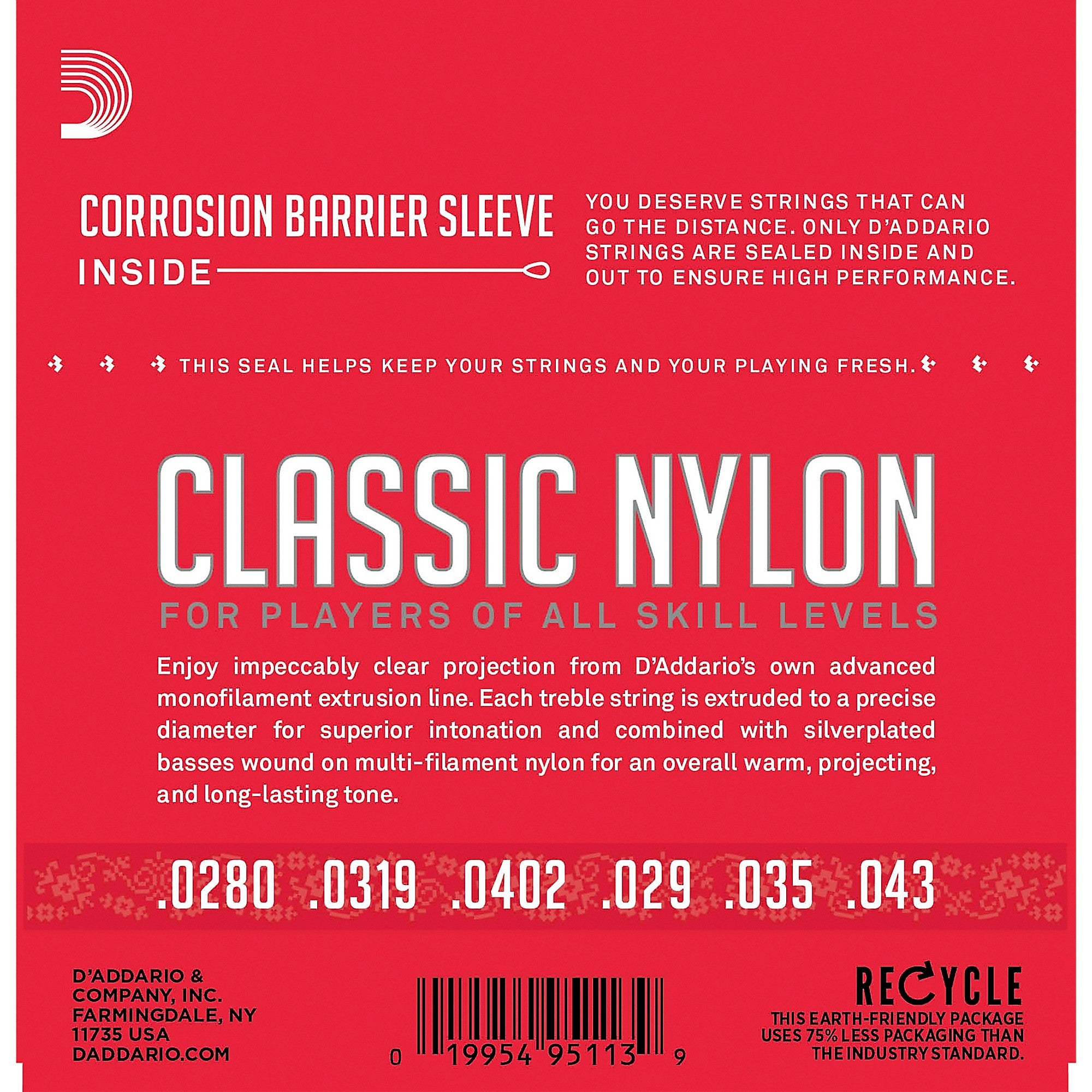 D'Addario EJ27N Normal Tension Classical Guitar Strings