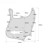 LW Essentials® Basic Modern Style Jazz Bass Pickguard 10 Hole