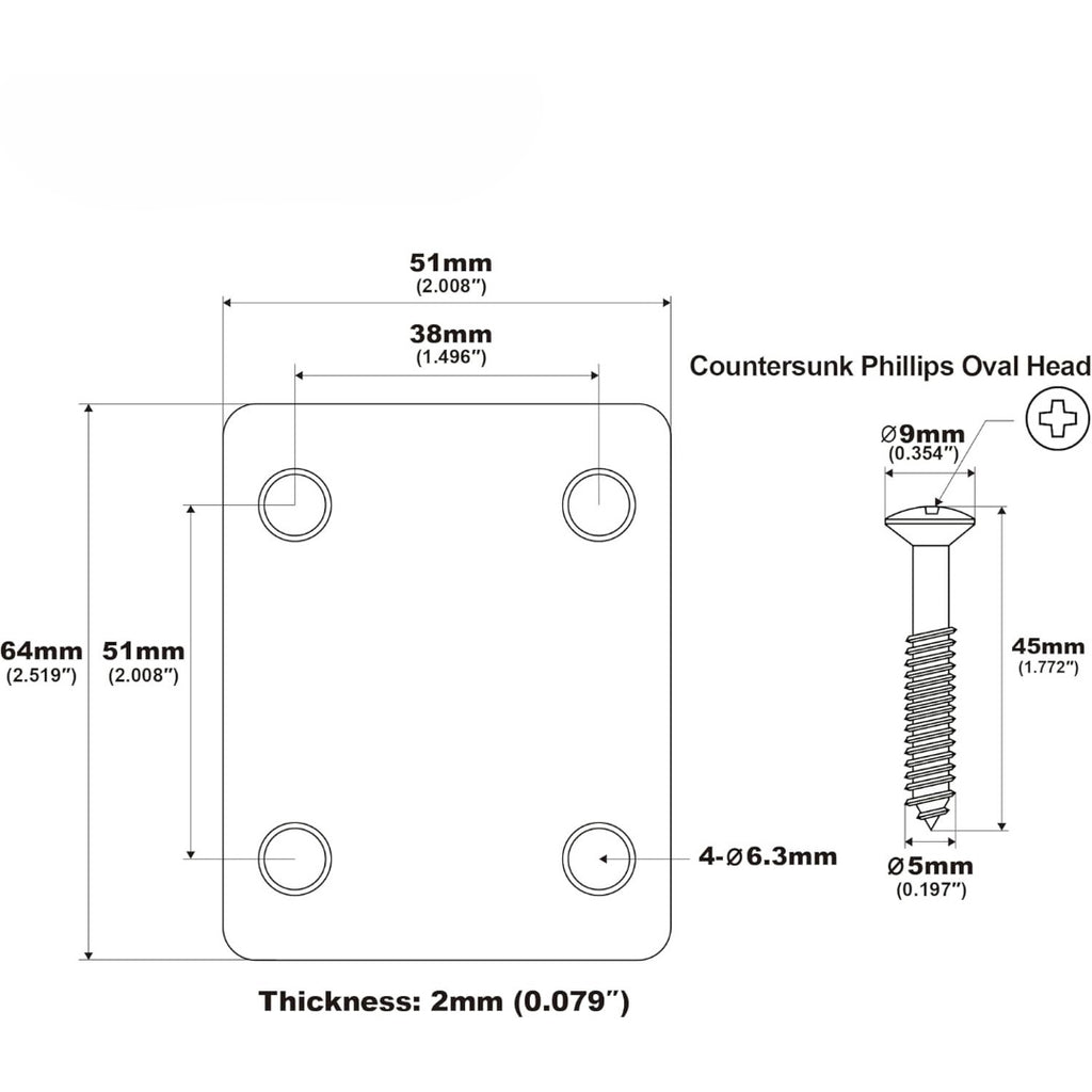 LW Essentials® Basic Neck Base Plate 4 Hole