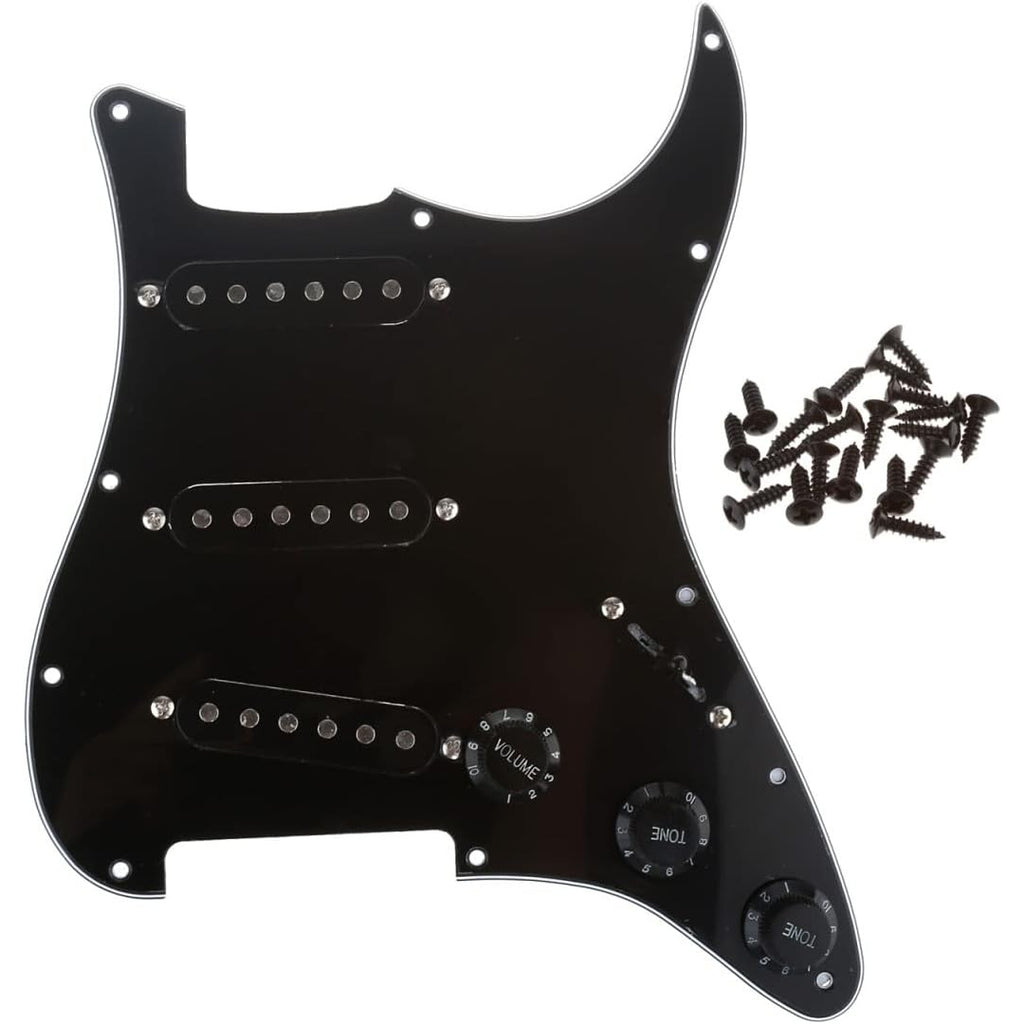 LW Essentials® Basic Stratocaster SSS Prewired Loaded Pickguard 11 Hole