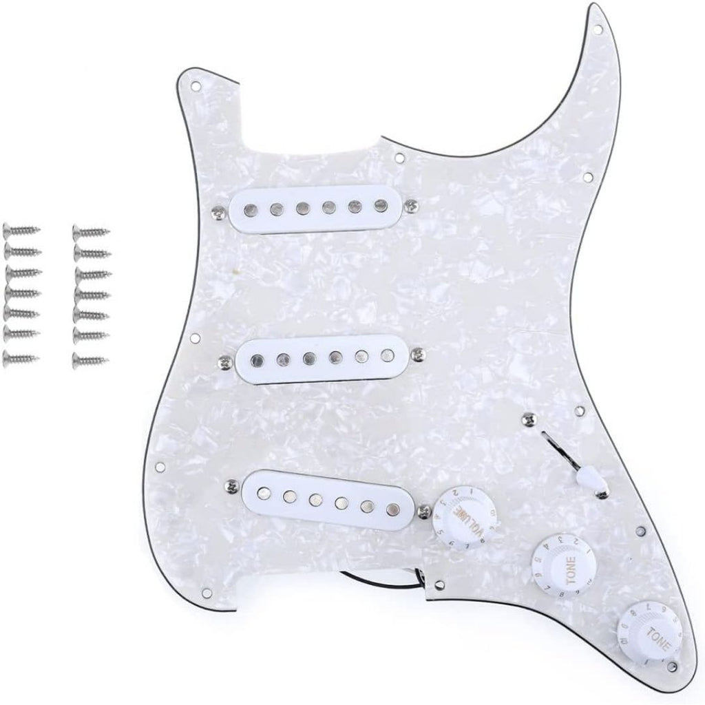 LW Essentials® Basic Stratocaster SSS Prewired Loaded Pickguard 11 Hole